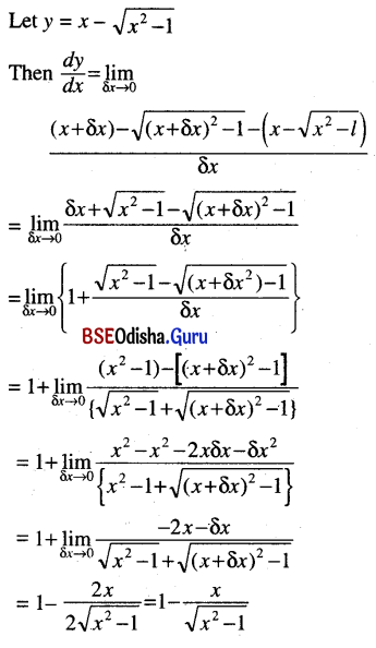 CHSE Odisha Class 11 Math Solutions Chapter 14 Limit and Differentiation Ex 14(e) 3
