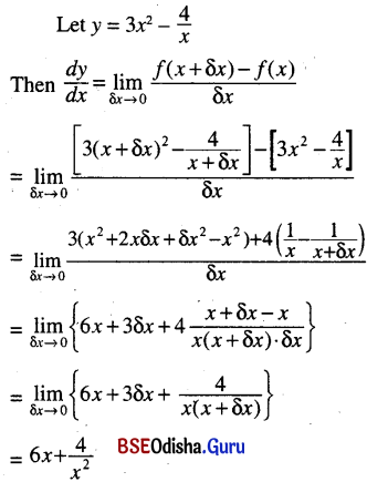 CHSE Odisha Class 11 Math Solutions Chapter 14 Limit and Differentiation Ex 14(e)
