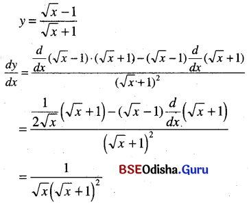 CHSE Odisha Class 11 Math Solutions Chapter 14 Limit and Differentiation Ex 14(f) 3