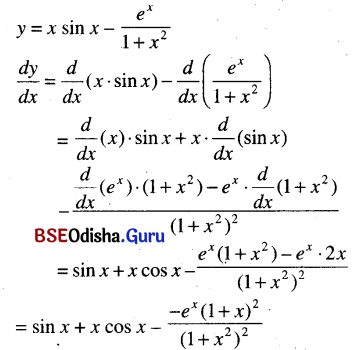 CHSE Odisha Class 11 Math Solutions Chapter 14 Limit and Differentiation Ex 14(f)