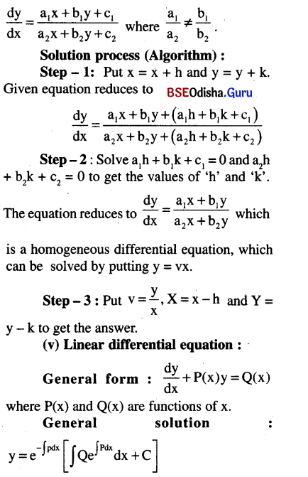 CHSE Odisha Class 12 Math Notes Chapter 11 Differential Equations 1