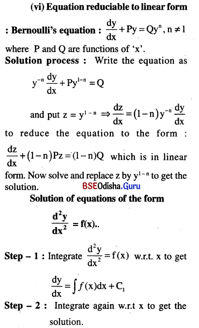 CHSE Odisha Class 12 Math Notes Chapter 11 Differential Equations 2
