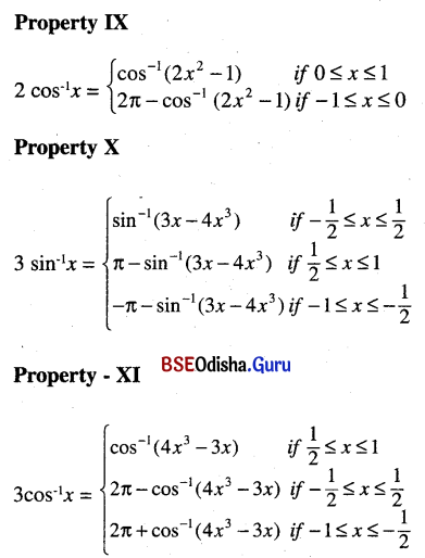 CHSE Odisha Class 12 Math Notes Chapter 2 Inverse Trigonometric Functions 3