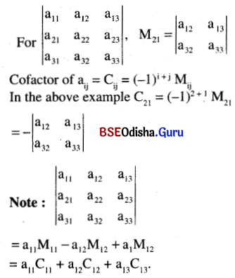 CHSE Odisha Class 12 Math Notes Chapter 5 Determinants 2
