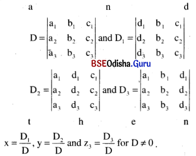 CHSE Odisha Class 12 Math Notes Chapter 5 Determinants 5