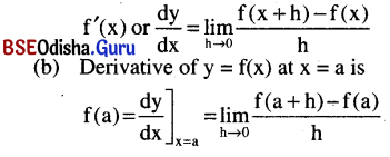 CHSE Odisha Class 12 Math Notes Chapter 7 Continuity and Differentiability 1