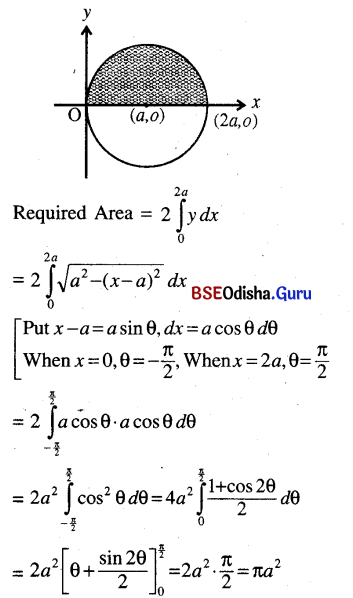 CHSE Odisha Class 12 Math Solutions Chapter 10 Area Under Plane Curves Ex 10 Q.3(2)