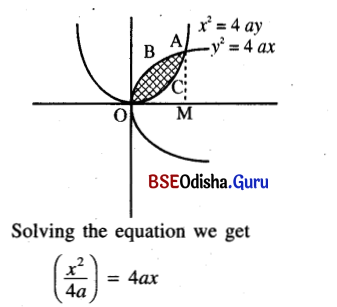 CHSE Odisha Class 12 Math Solutions Chapter 10 Area Under Plane Curves Ex 10 Q.4(3)