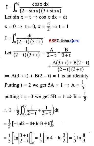 CHSE Odisha Class 12 Math Solutions Chapter 11 Differential Equations Additional Exercise Q.2