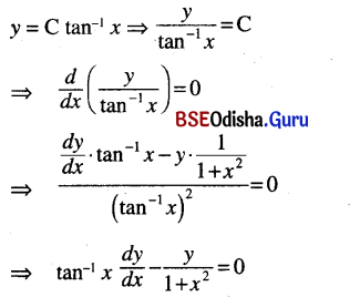 CHSE Odisha Class 12 Math Solutions Chapter 11 Differential Equations Ex 11(a) Q.2(2)
