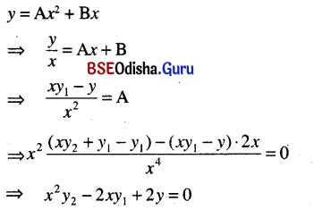 CHSE Odisha Class 12 Math Solutions Chapter 11 Differential Equations Ex 11(a) Q.2(4)