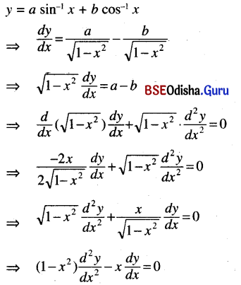 CHSE Odisha Class 12 Math Solutions Chapter 11 Differential Equations Ex 11(a) Q.2(6)