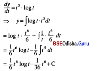 CHSE Odisha Class 12 Math Solutions Chapter 11 Differential Equations Ex 11(a) Q.3(3)