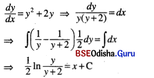 CHSE Odisha Class 12 Math Solutions Chapter 11 Differential Equations Ex 11(a) Q.4(5)