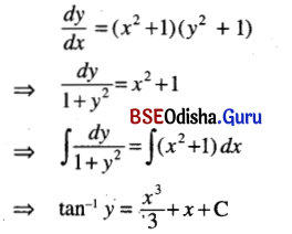 CHSE Odisha Class 12 Math Solutions Chapter 11 Differential Equations Ex 11(a) Q.5(1)