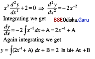 CHSE Odisha Class 12 Math Solutions Chapter 11 Differential Equations Ex 11(a) Q.6(5)