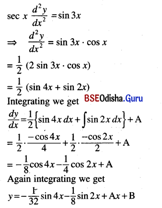 CHSE Odisha Class 12 Math Solutions Chapter 11 Differential Equations Ex 11(a) Q.6(6)
