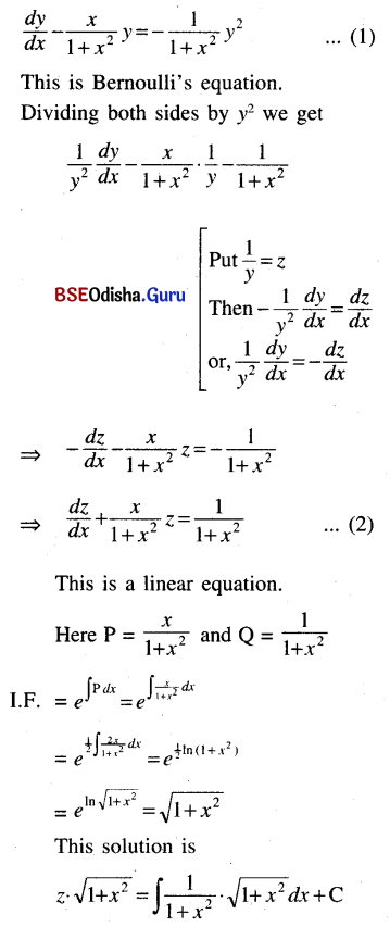 CHSE Odisha Class 12 Math Solutions Chapter 11 Differential Equations Ex 11(b) Q.14