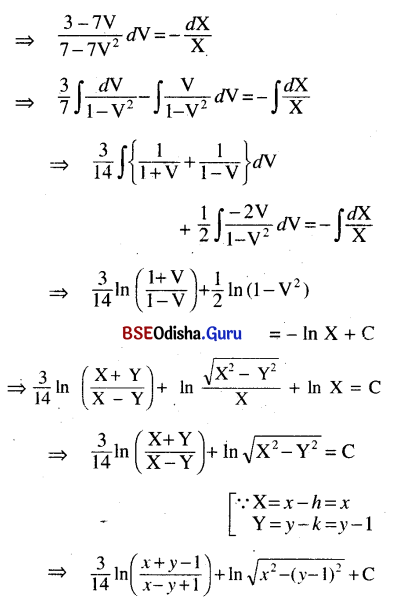 CHSE Odisha Class 12 Math Solutions Chapter 11 Differential Equations Ex 11(c) Q.12.1