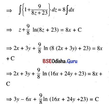 CHSE Odisha Class 12 Math Solutions Chapter 11 Differential Equations Ex 11(c) Q.15.1