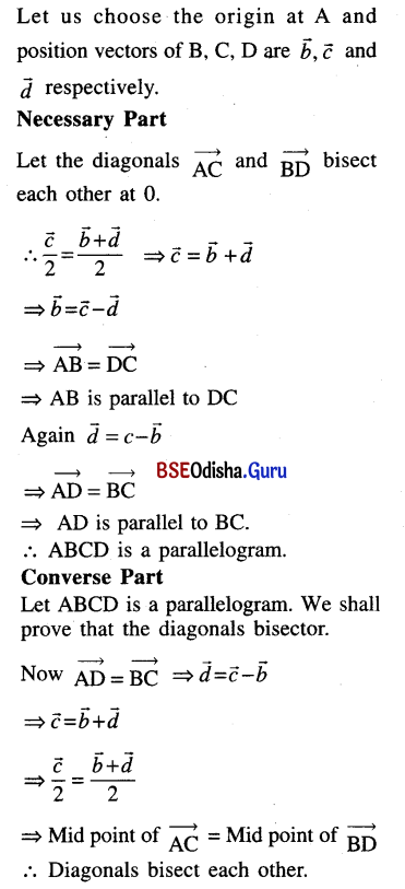 CHSE Odisha Class 12 Math Solutions Chapter 12 Vectors Additional Exercise Q.2