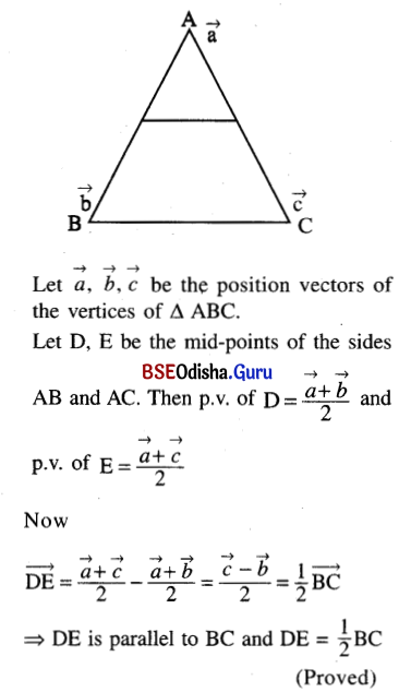 CHSE Odisha Class 12 Math Solutions Chapter 12 Vectors Ex 12(a) Q.22(3)