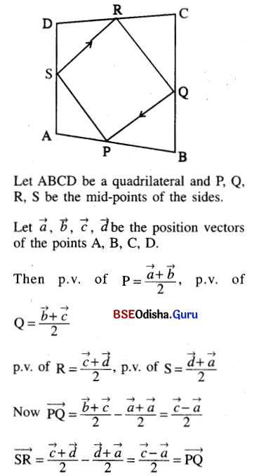 CHSE Odisha Class 12 Math Solutions Chapter 12 Vectors Ex 12(a) Q.22(4)