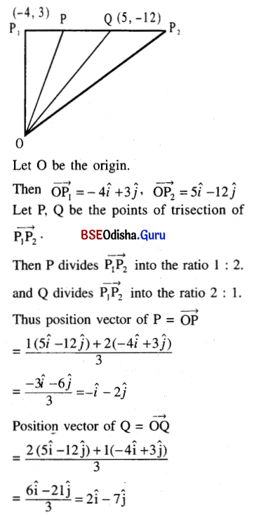 CHSE Odisha Class 12 Math Solutions Chapter 12 Vectors Ex 12(a) Q.7