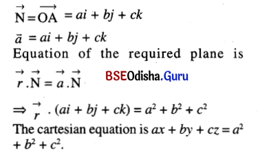 CHSE Odisha Class 12 Math Solutions Chapter 13 Three Dimensional Geometry Additional Exercise Q.11