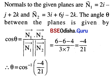 CHSE Odisha Class 12 Math Solutions Chapter 13 Three Dimensional Geometry Additional Exercise Q.4