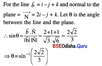 CHSE Odisha Class 12 Math Solutions Chapter 13 Three Dimensional Geometry Additional Exercise Q.5
