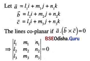 CHSE Odisha Class 12 Math Solutions Chapter 13 Three Dimensional Geometry Additional Exercise Q.7