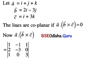 CHSE Odisha Class 12 Math Solutions Chapter 13 Three Dimensional Geometry Additional Exercise Q.8