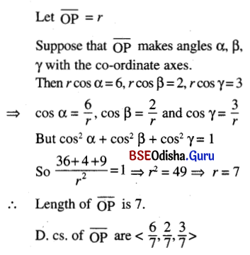 CHSE Odisha Class 12 Math Solutions Chapter 13 Three Dimensional Geometry Ex 13(a) Q.5(2)
