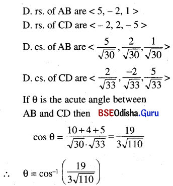 CHSE Odisha Class 12 Math Solutions Chapter 13 Three Dimensional Geometry Ex 13(a) Q.6(2)