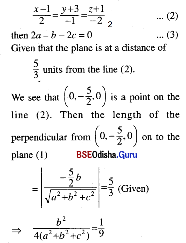 CHSE Odisha Class 12 Math Solutions Chapter 13 Three Dimensional Geometry Ex 13(c) Q.25