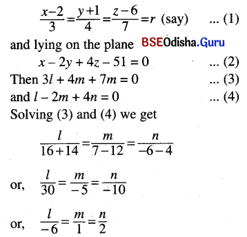 CHSE Odisha Class 12 Math Solutions Chapter 13 Three Dimensional Geometry Ex 13(c) Q.26