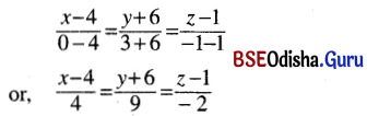 CHSE Odisha Class 12 Math Solutions Chapter 13 Three Dimensional Geometry Ex 13(c) Q.3(1)
