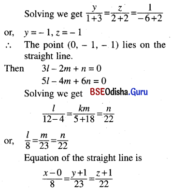CHSE Odisha Class 12 Math Solutions Chapter 13 Three Dimensional Geometry Ex 13(c) Q.4(4)