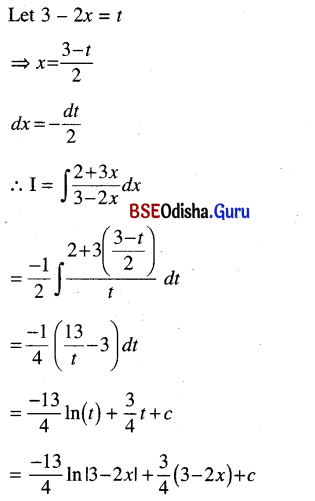CHSE Odisha Class 12 Math Solutions Chapter 9 Integration Additional Exercise Q.10
