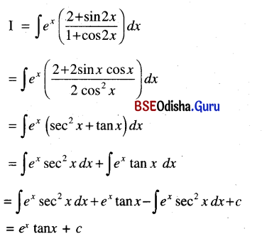CHSE Odisha Class 12 Math Solutions Chapter 9 Integration Additional Exercise Q.15