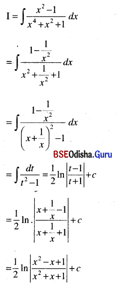 CHSE Odisha Class 12 Math Solutions Chapter 9 Integration Additional Exercise Q.17