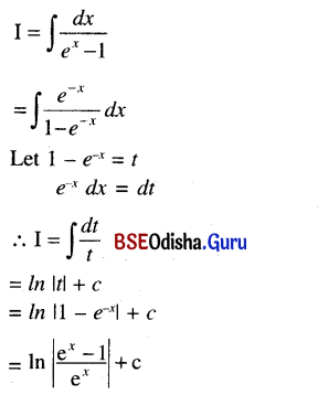 CHSE Odisha Class 12 Math Solutions Chapter 9 Integration Additional Exercise Q.22