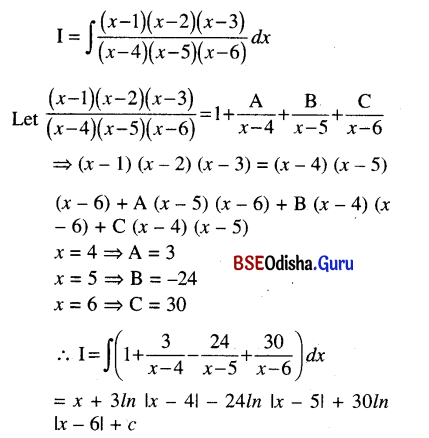 CHSE Odisha Class 12 Math Solutions Chapter 9 Integration Additional Exercise Q.23