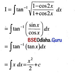 CHSE Odisha Class 12 Math Solutions Chapter 9 Integration Additional Exercise Q.8