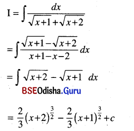 CHSE Odisha Class 12 Math Solutions Chapter 9 Integration Additional Exercise Q.9