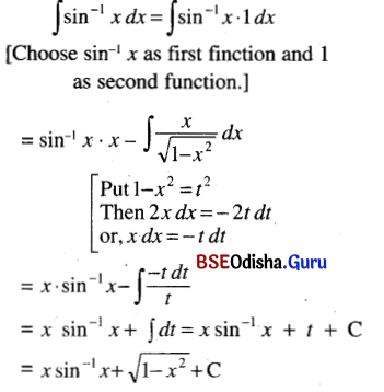 CHSE Odisha Class 12 Math Solutions Chapter 9 Integration Ex 9(e) Q.4(1)