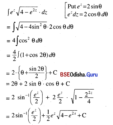 CHSE Odisha Class 12 Math Solutions Chapter 9 Integration Ex 9(e) Q.6(4)