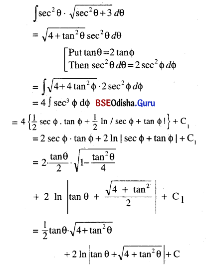 CHSE Odisha Class 12 Math Solutions Chapter 9 Integration Ex 9(e) Q.7(5)