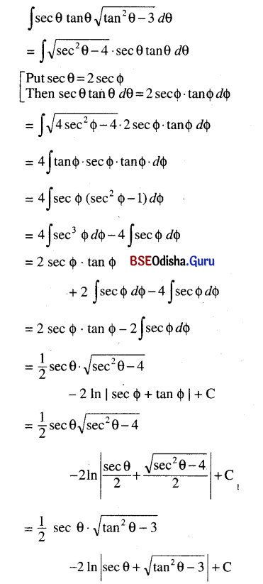 CHSE Odisha Class 12 Math Solutions Chapter 9 Integration Ex 9(e) Q.8(5)